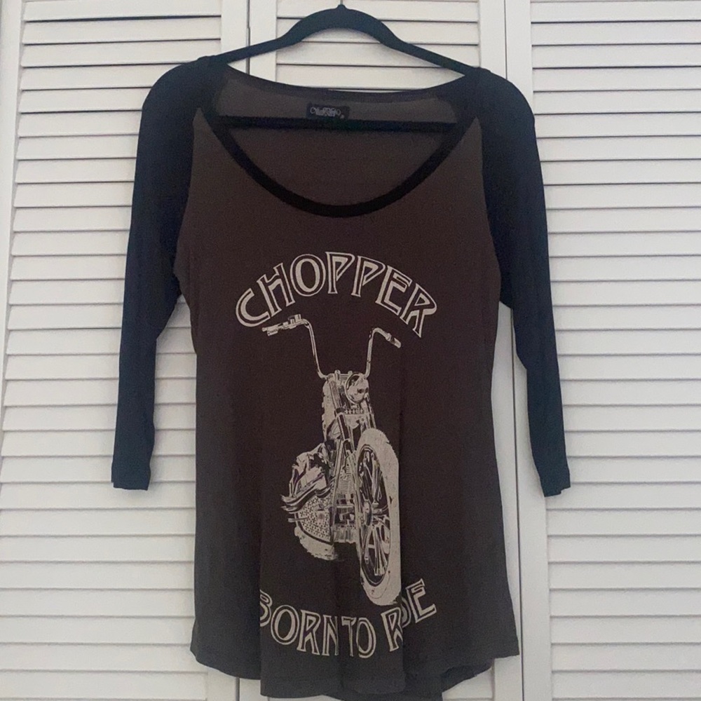 Lauren Moshi L/S Graphic Baseball Tee